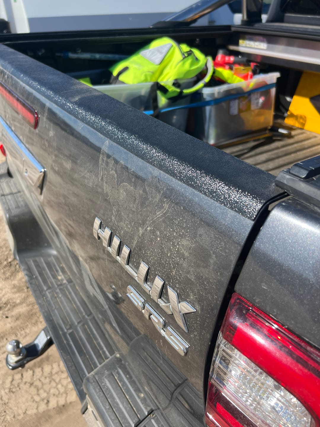 Customer photo review of Tailgate Guard Cap Protector Cover For Toyota Hilux SR5 2015-2025