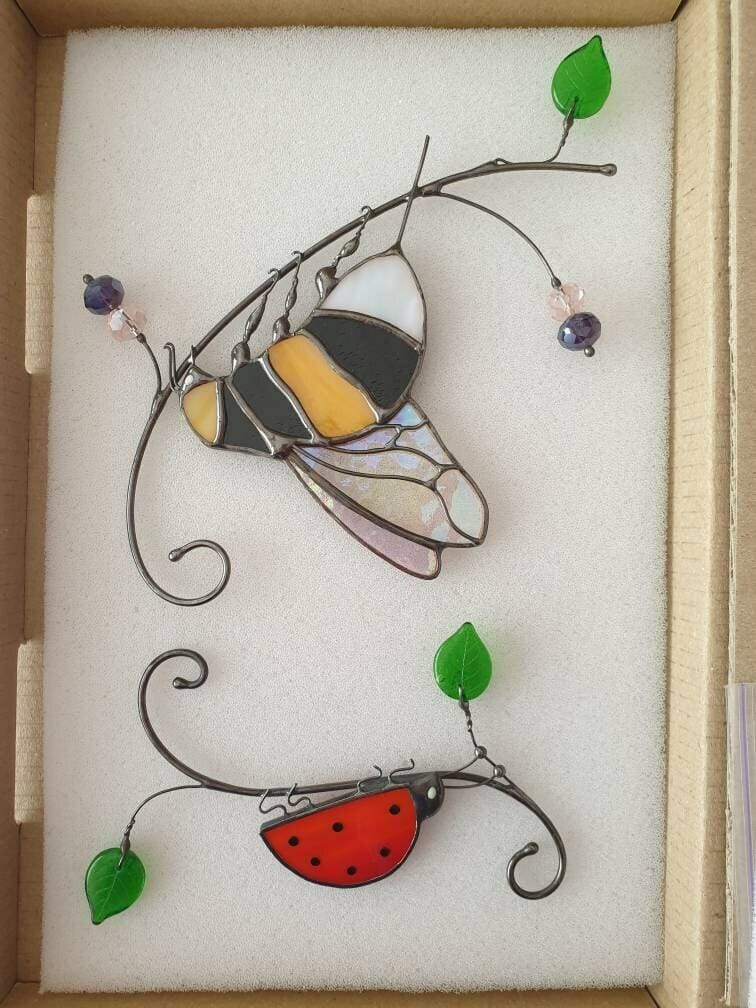 Customer photo review of Red Ladybug Suncatcher