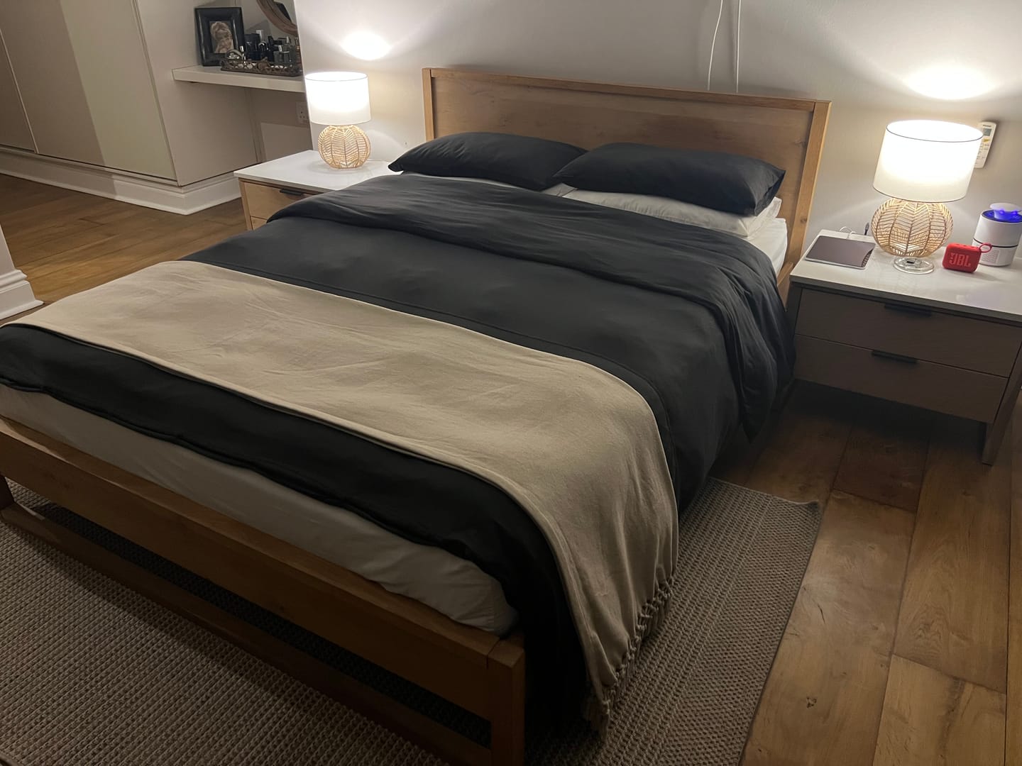 Customer photo review of Deep Charcoal Duvet Cover Set