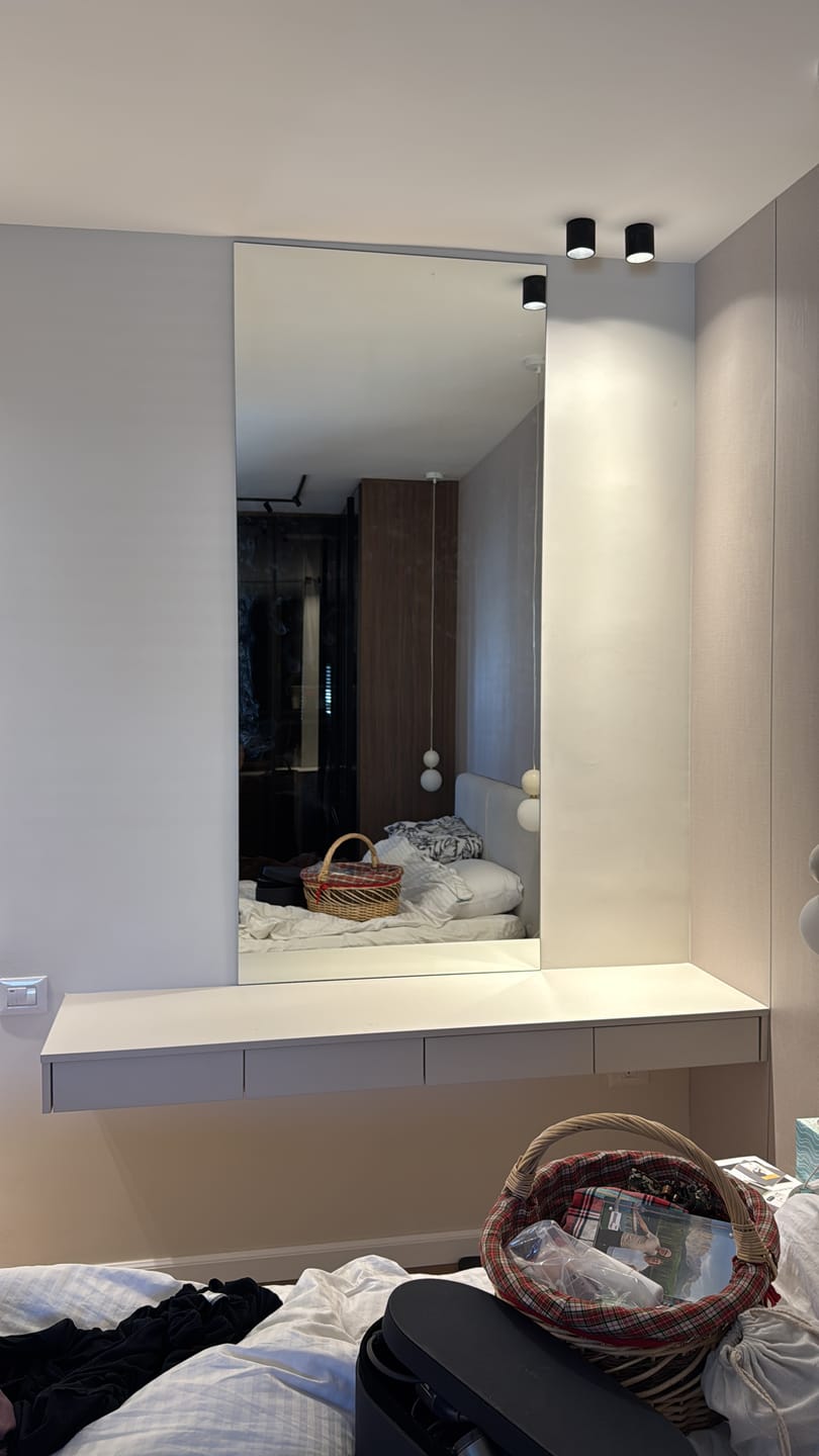Customer photo review of מראה ללא מסגרת לפי מידה