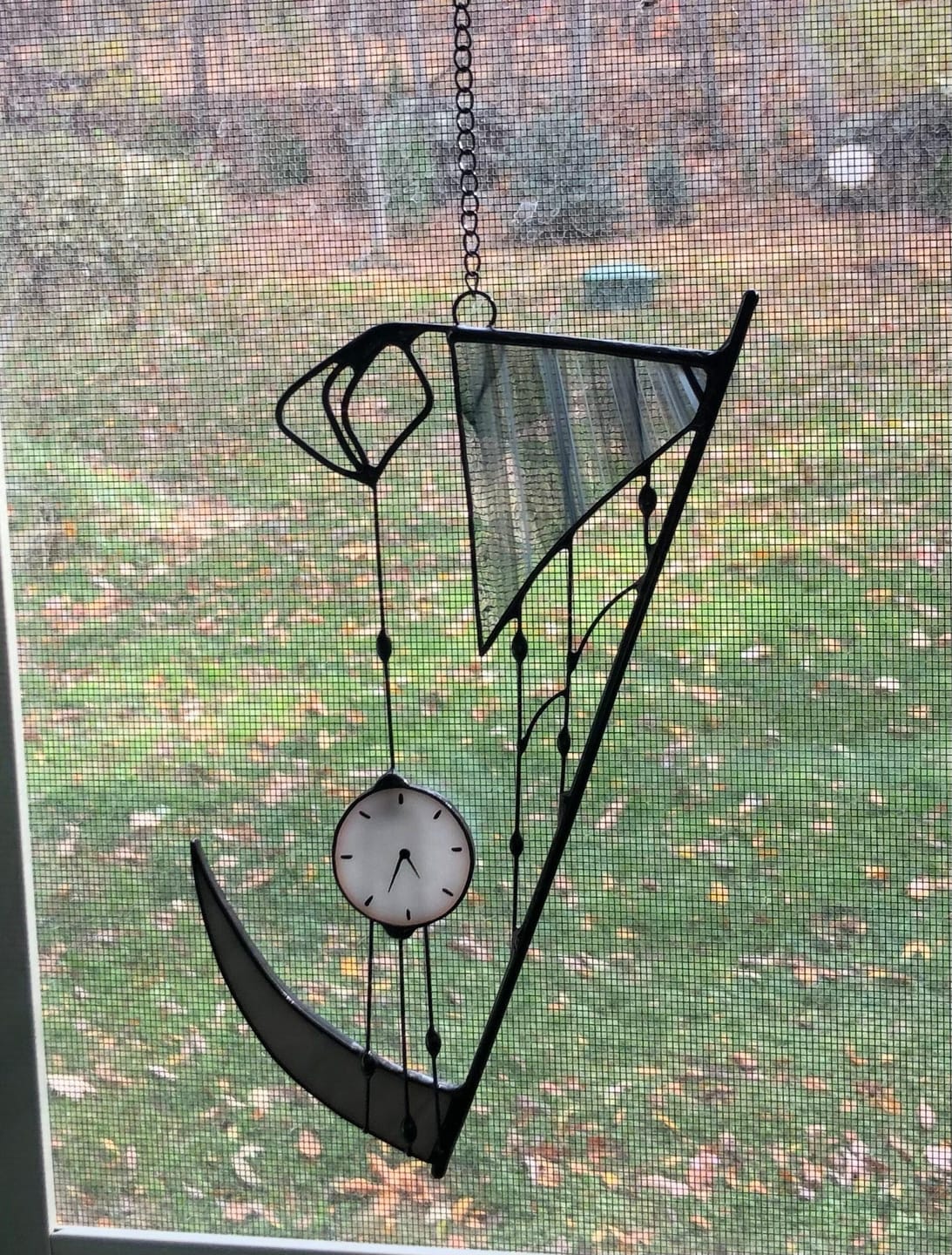 Customer photo review of Suncatcher stained glass "Hand of Death"