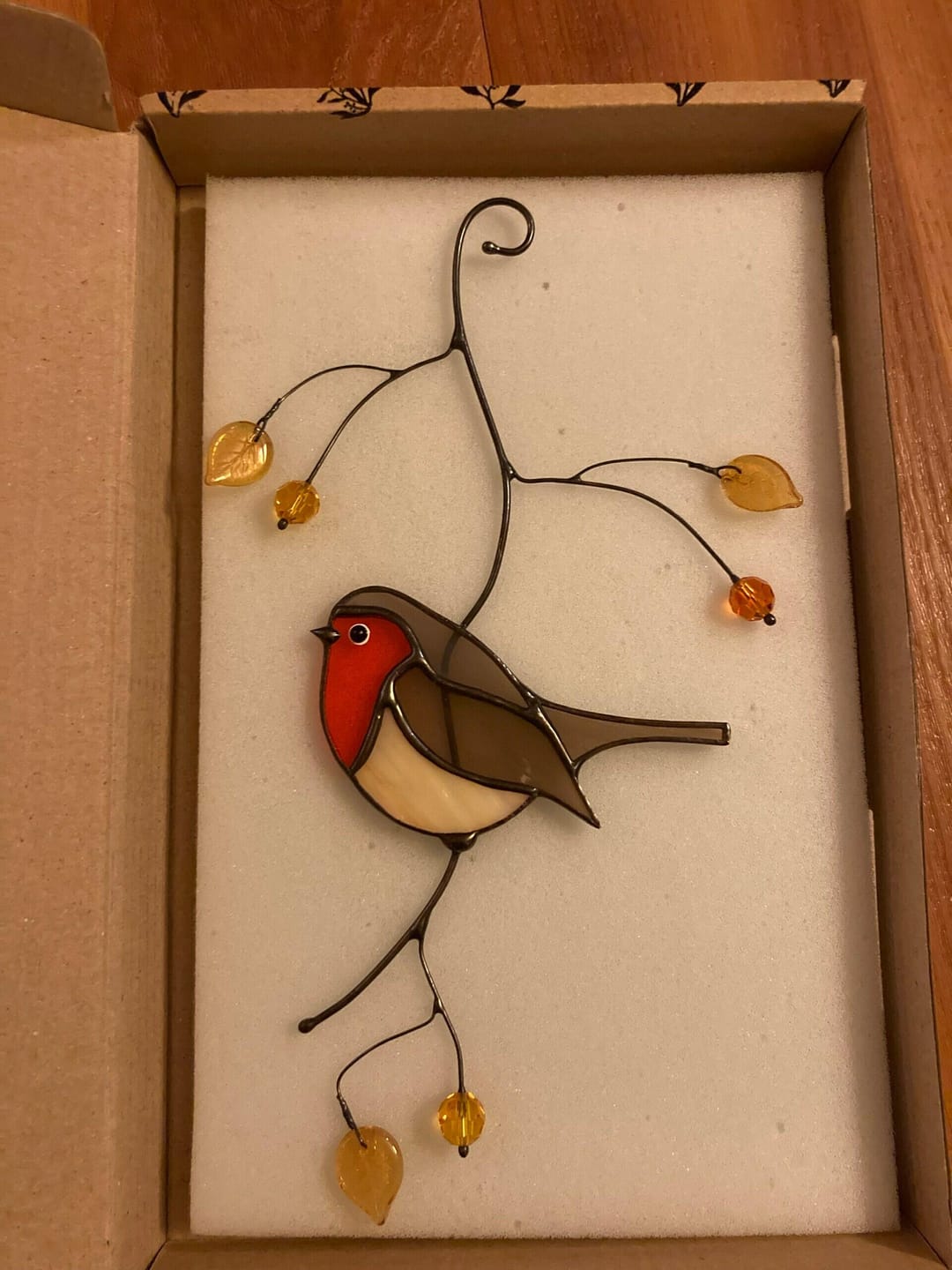 Customer photo review of Stained glass Robin Bird