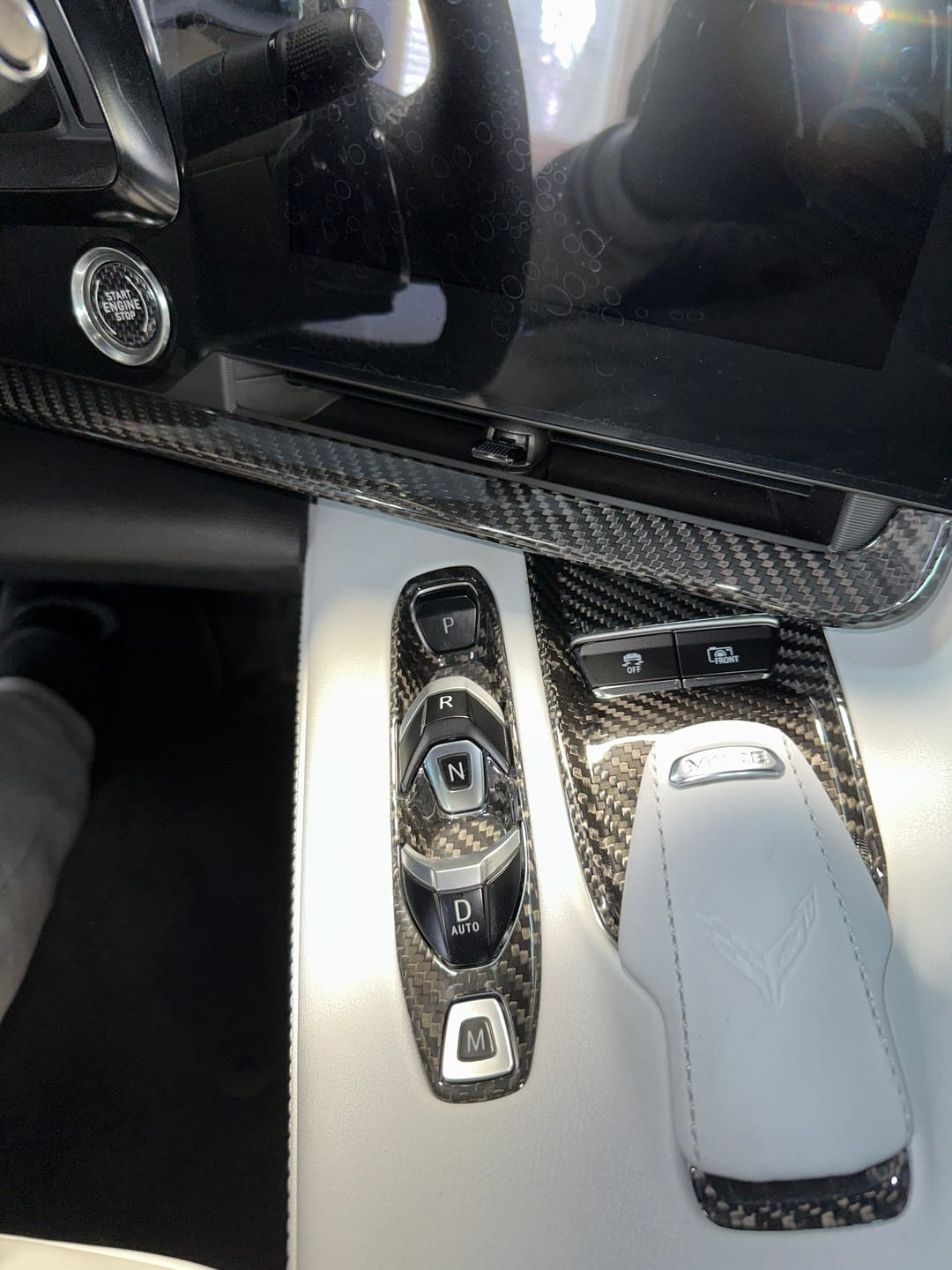 Customer photo review of C8 Corvette Dash Chrome Trim Carbon Fiber Cover Kit