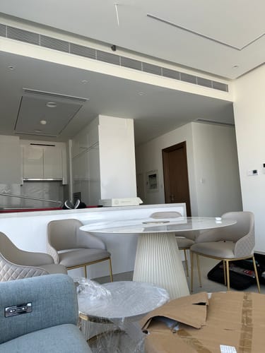 Customer photo review of Vardo Sintered Stone Round Dining Table MLL-C16