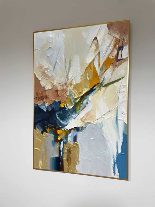 Customer photo review of Colorful Abstract Textured Painting Canvas #AT093