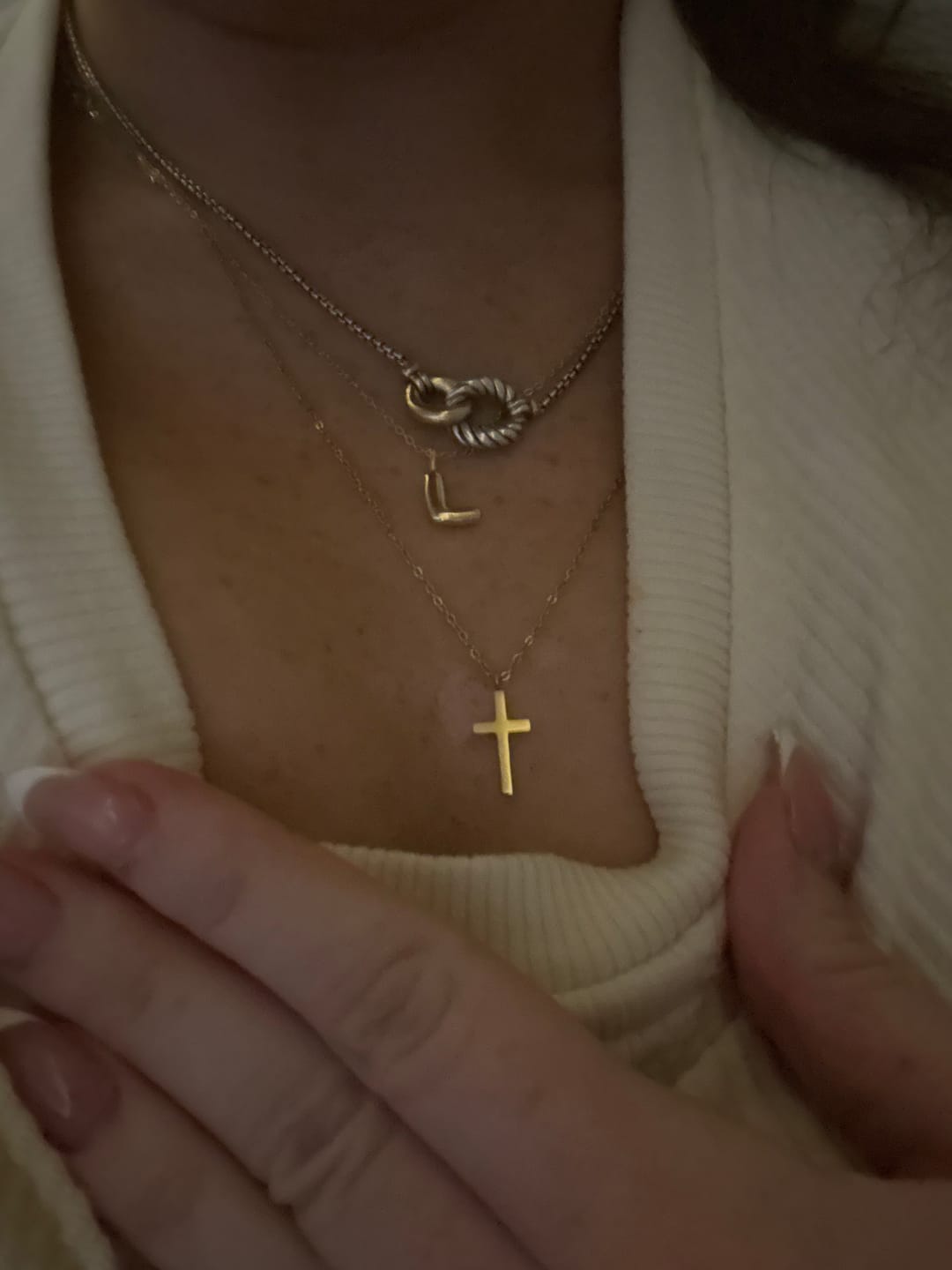 Customer photo review of Cross Necklace