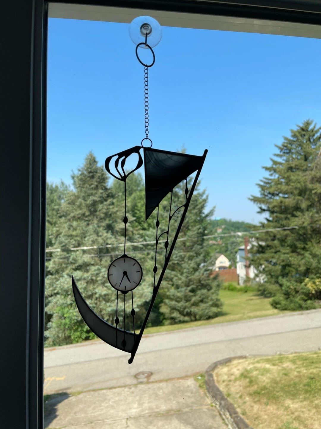 Customer photo review of Suncatcher stained glass "Hand of Death"