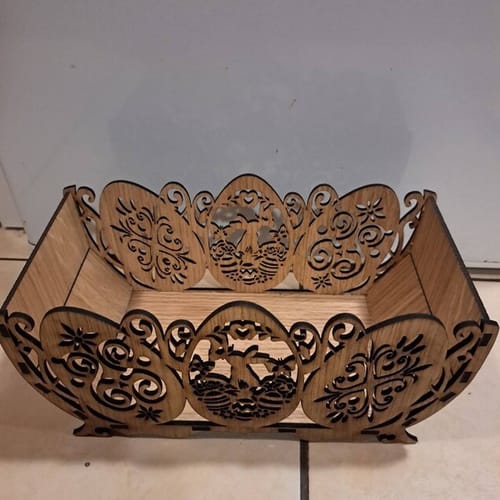 Customer photo review of Decorative Easter egg basket laser cut svg file
