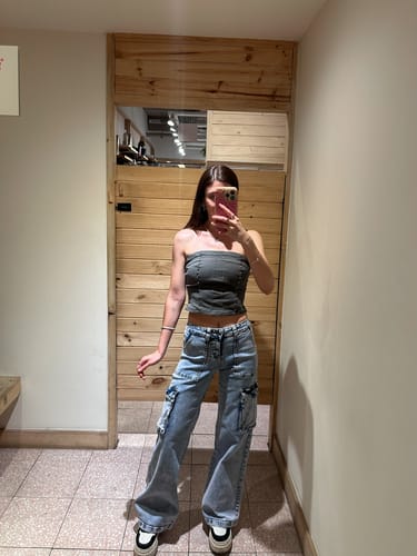 Customer photo review of Pantalón Bag Blue R