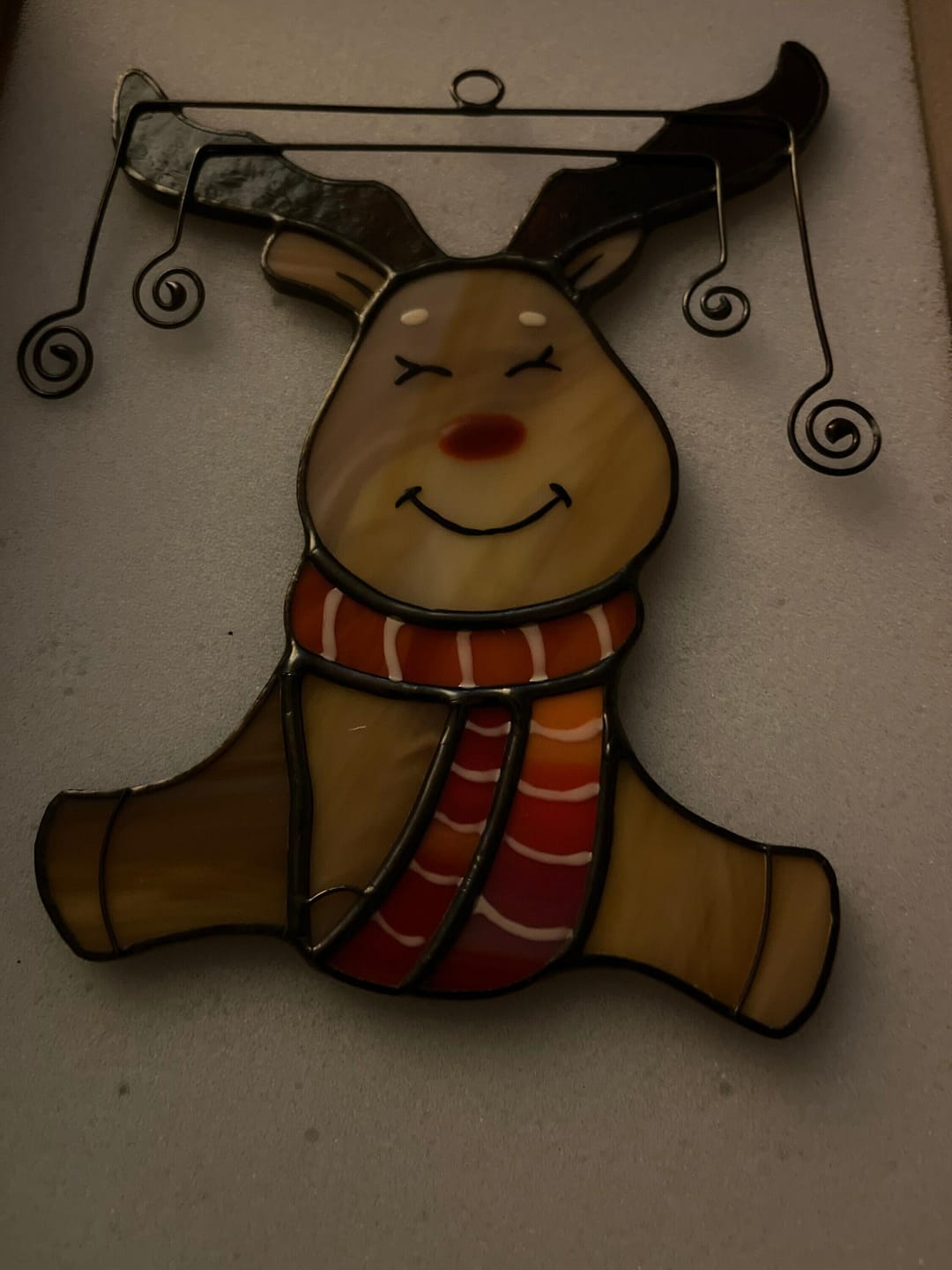 Customer photo review of Christmas Rudolph Reindeer Suncatcher