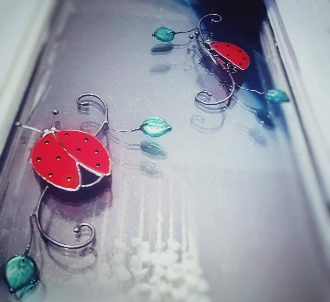 Customer photo review of Red Ladybug Suncatcher