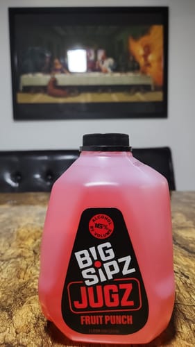 Customer photo review of Big Sipz Jugz Fruit Punch Flavored Cocktail (1L Drinks)