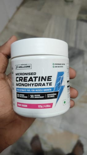 Customer photo review of Wellcore - Pure Micronised Creatine Monohydrate (122g, 33 Servings) Fruit Fusion