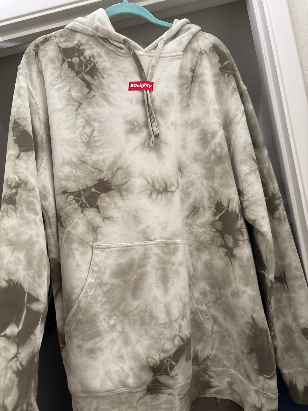 Customer photo review of 80Eighty® Tie Dye Olive Hoodie
