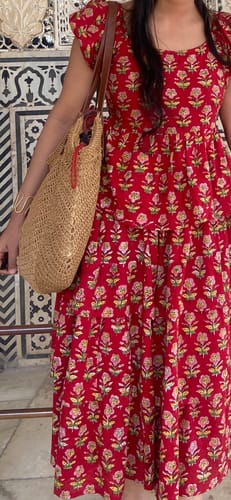 Customer photo review of "Emma" Frilled Cotton Dress