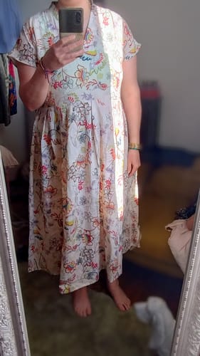 Customer photo review of Robe Sylvette - viscose imprimé Éclats d'Ailes