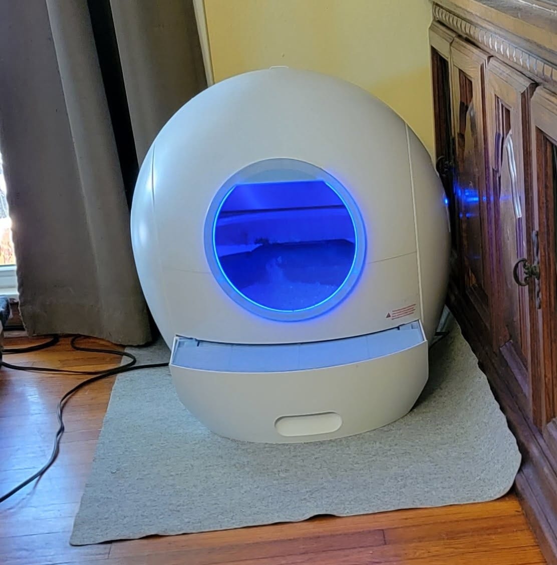 Customer photo review of Trash bag for Spaceship Cat Litter Box