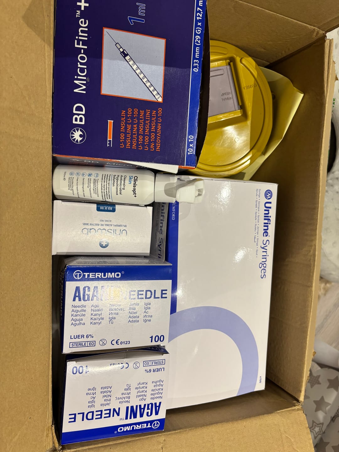 Customer photo review of Unifine Luer Slip Central Tip 10ml Syringes - Box of 100