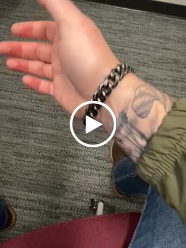 Customer video review of Limited Time Offer- Knights Templar Cuban Link Necklace & Bracelet Set : Helps Pair Veterans With A Service Dog Or Shelter Dog