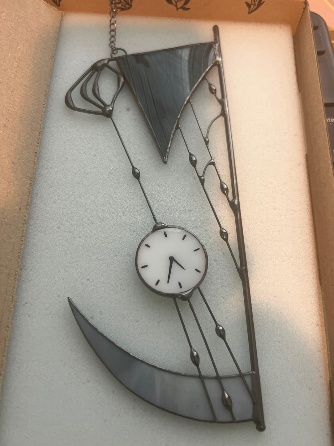 Customer photo review of Suncatcher stained glass "Hand of Death"