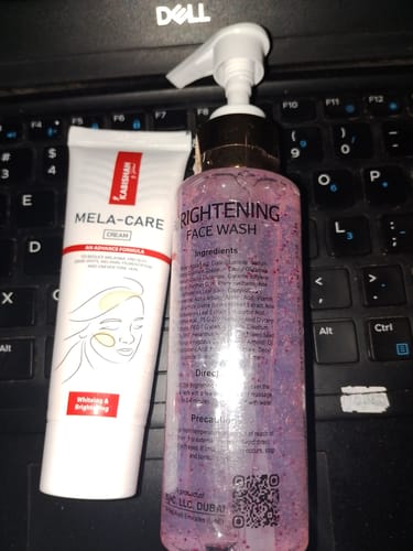 Customer photo review of Pigmentation Bundle: Face Wash & Melasma Cream Duo