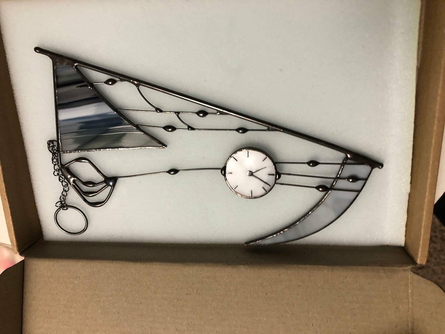 Customer photo review of Suncatcher stained glass "Hand of Death"