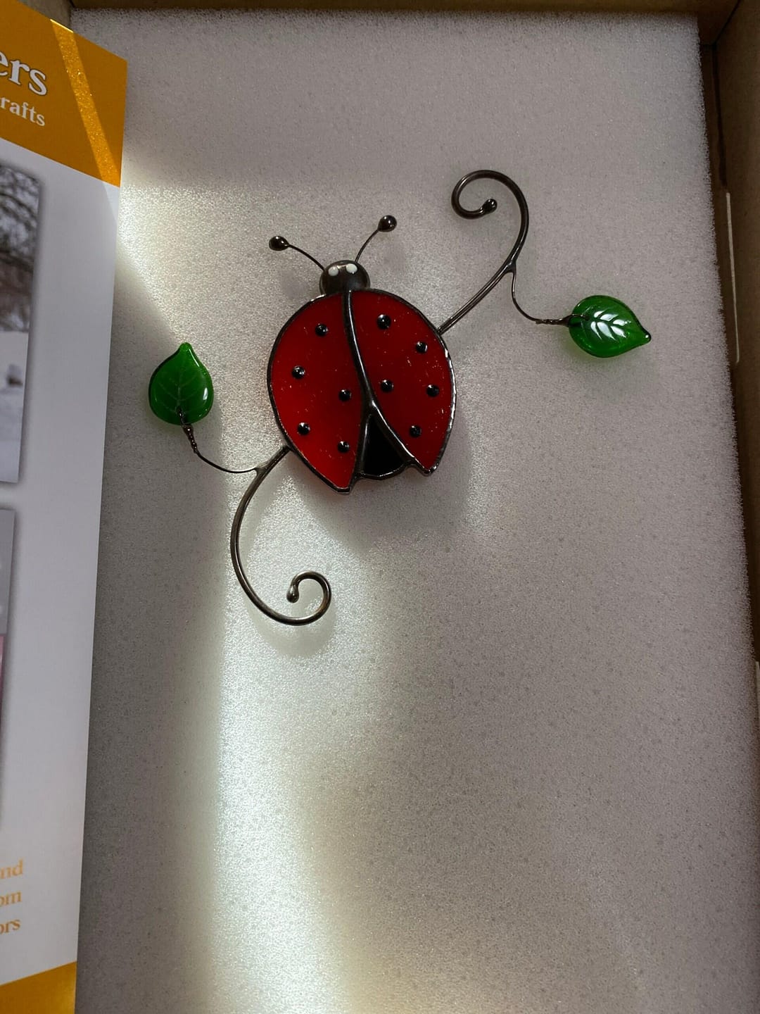 Customer photo review of Red Ladybug Suncatcher