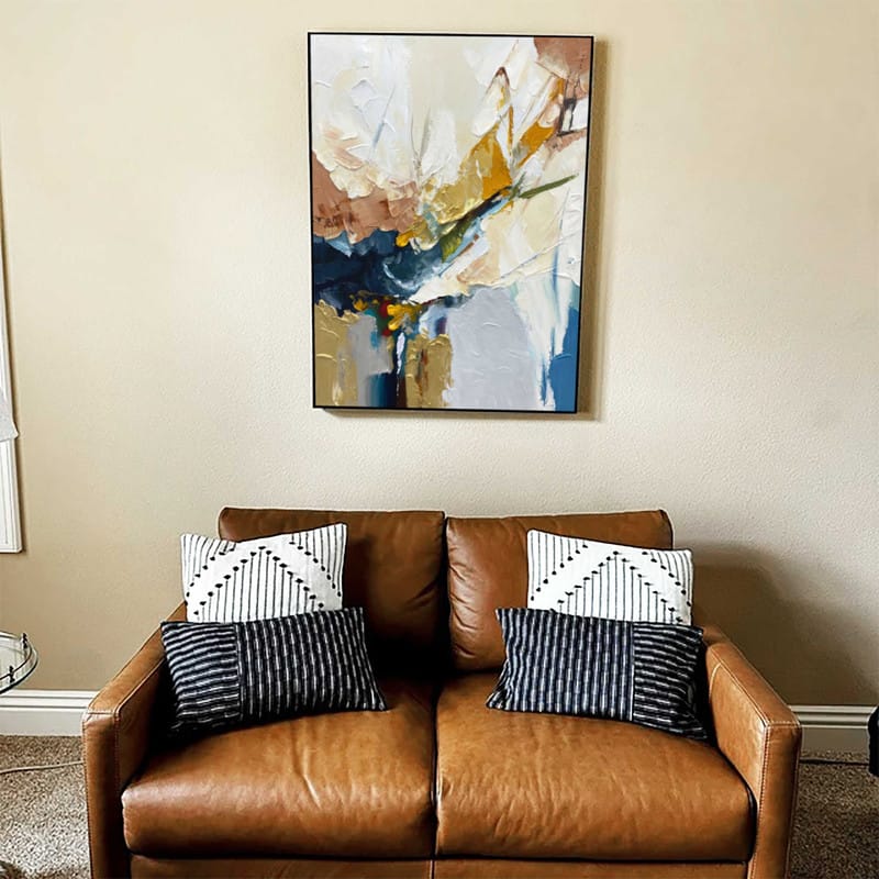 Customer photo review of Colorful Abstract Textured Painting Canvas #AT093