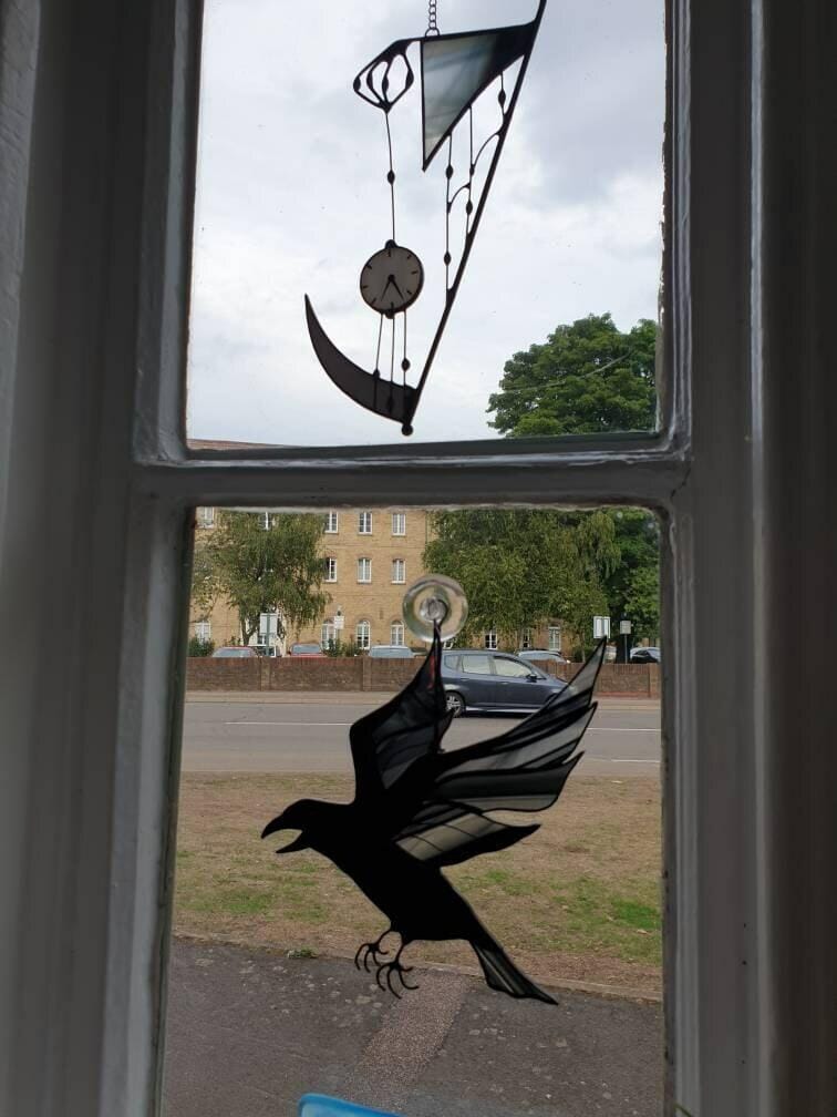 Customer photo review of Suncatcher stained glass "Hand of Death"