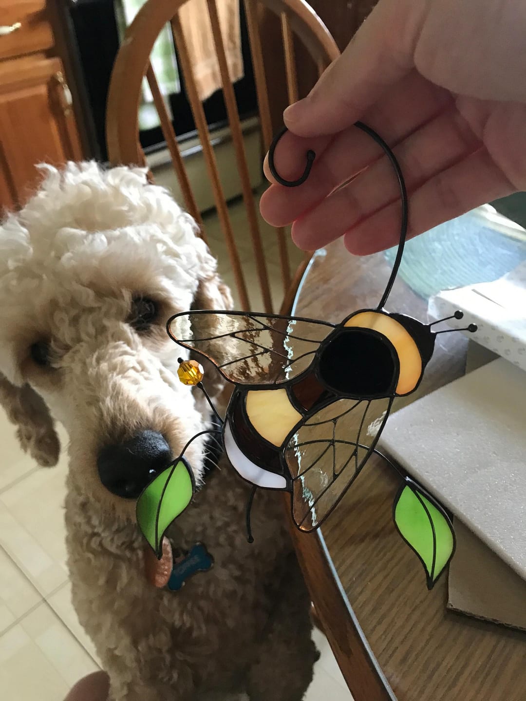 Customer photo review of Bumble Bee with Green Leaves