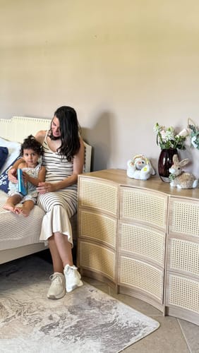 Customer photo review of Flycity Rattan 9 Drawer Dresser with Handle-Free Design