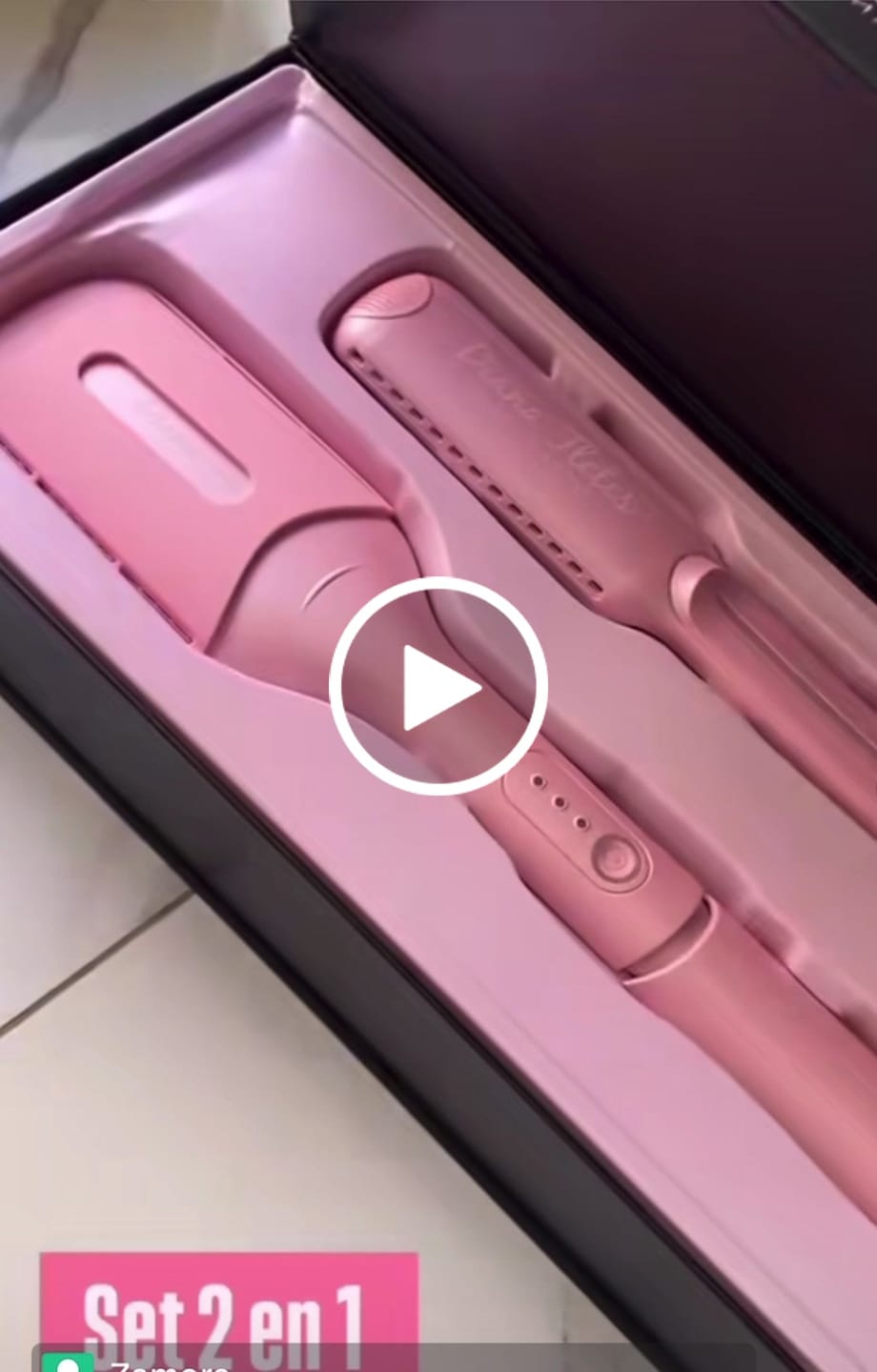 Customer video review of Set Plancha Profesional Infrarroja + Plancha 2 En 1 Diana Fletes Para Cabello Mojado TITANIUM GALVANIZADO