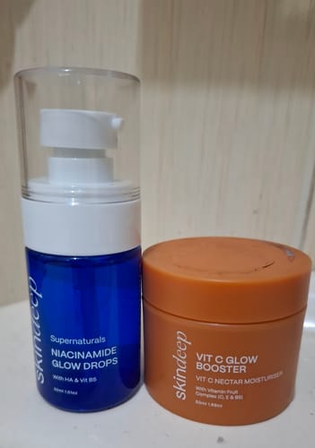 Customer photo review of NIACINAMIDE GLOW DROPS - with HA & Vit B5