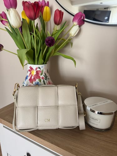 Customer photo review of Lucia Woven Cross Body