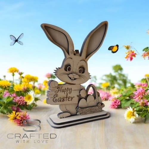 Customer photo review of Standing Easter bunny decoration 5 bundle laser cut svg file