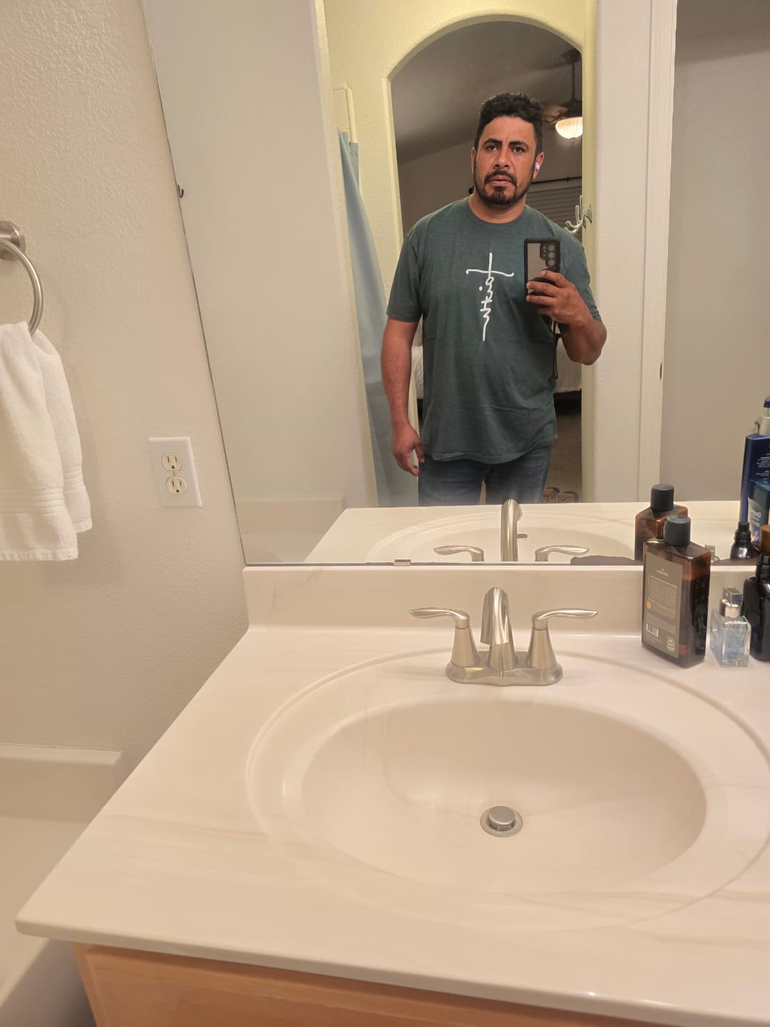 Customer photo review of Faith Cross Tee