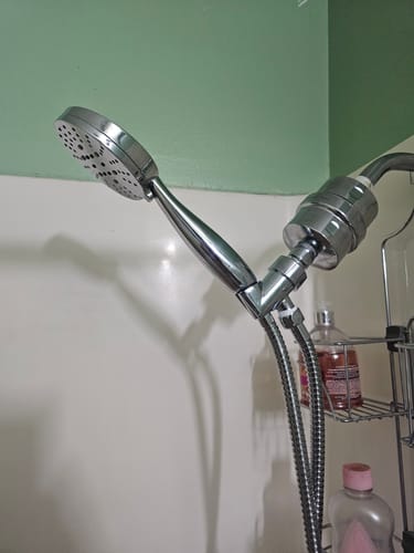 Customer photo review of Shower Head Filter with 3-Spray Handheld Shower Head Set