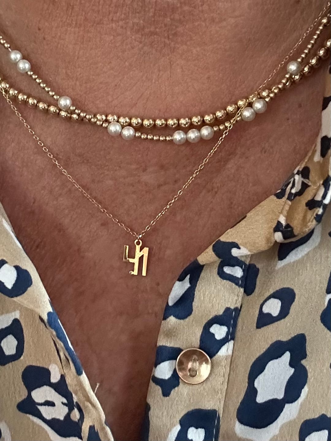 Customer photo review of Custom Number Necklace