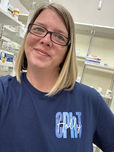 Customer photo review of Personalized Adult Bella Canvas Tee | Blue or Pink Certifications