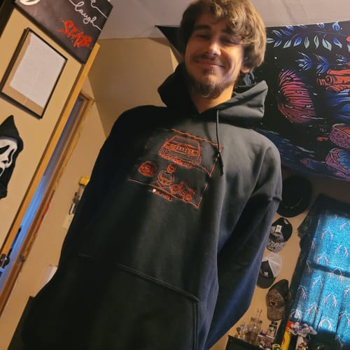 Customer photo review of Soulmate Custom Embroidered Photo Hoodie