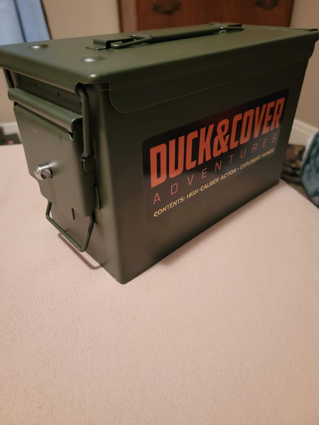 Customer photo review of Duck & Cover Ammo Can