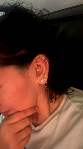 Customer photo review of Double band daith gold