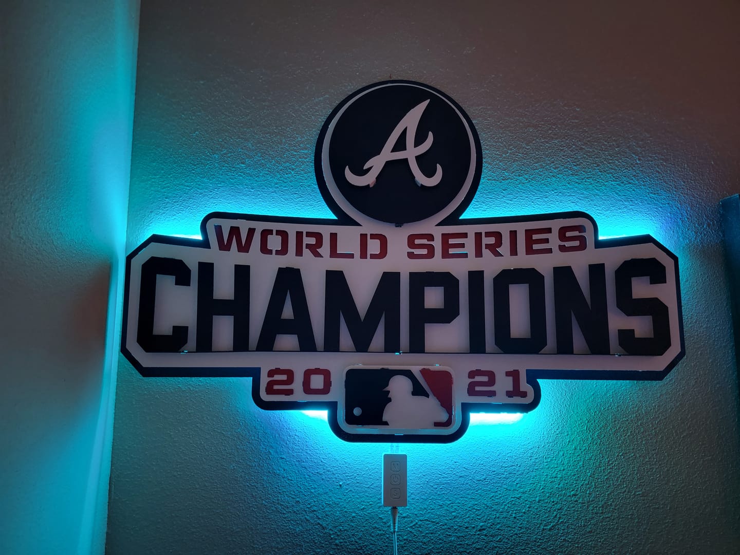 Customer photo review of Atlanta Braves 2021 WORLD SERIES CHAMPIONS 3D Metal Wall Art