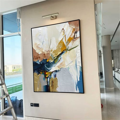 Customer photo review of Colorful Abstract Textured Painting Canvas #AT093