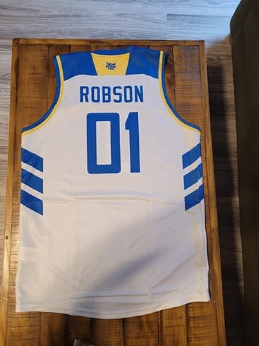 Customer photo review of Custom Black White Side Gradient Patttern Double Side Sports Uniform Basketball Jersey