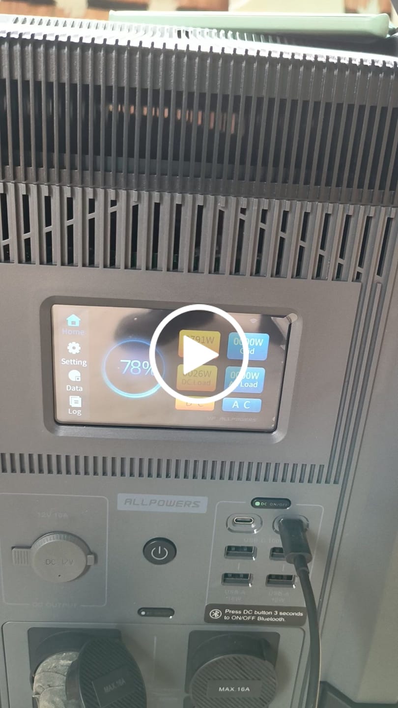 Customer video review of ALLPOWERS R4000 Portable Power Station 4000W 3456Wh