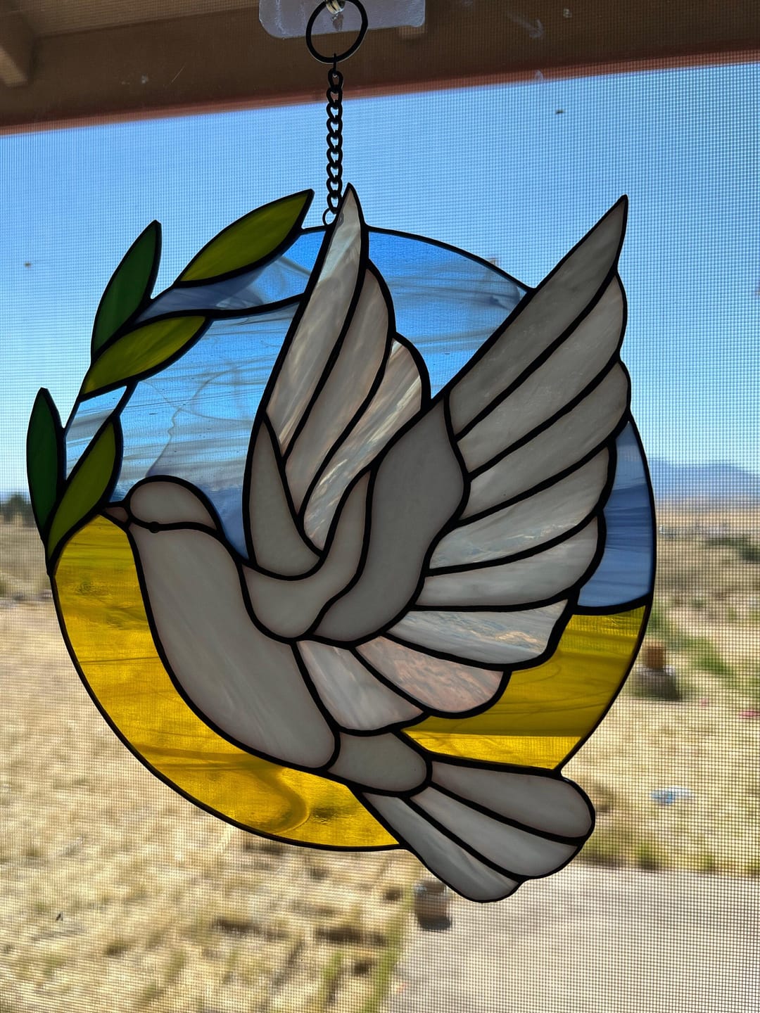 Customer photo review of The Dove of Peace Round Panel