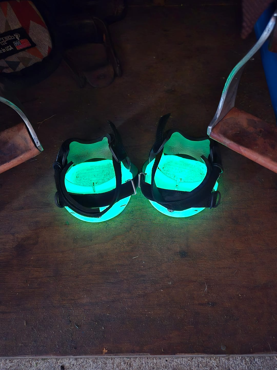 Customer photo review of Renegade® Viper Glow™ Hoof Boots - Atomic Green
