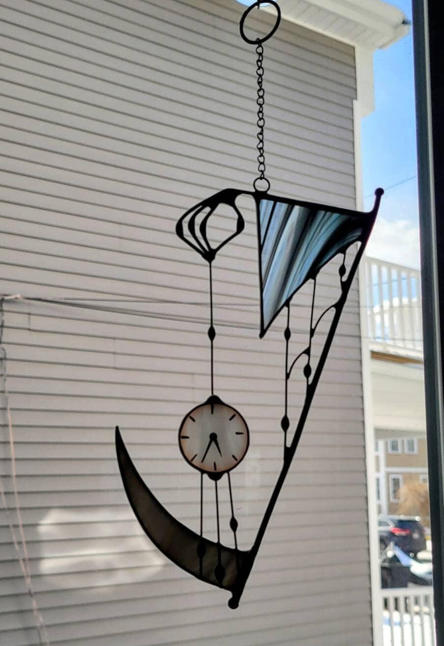 Customer photo review of Suncatcher stained glass "Hand of Death"