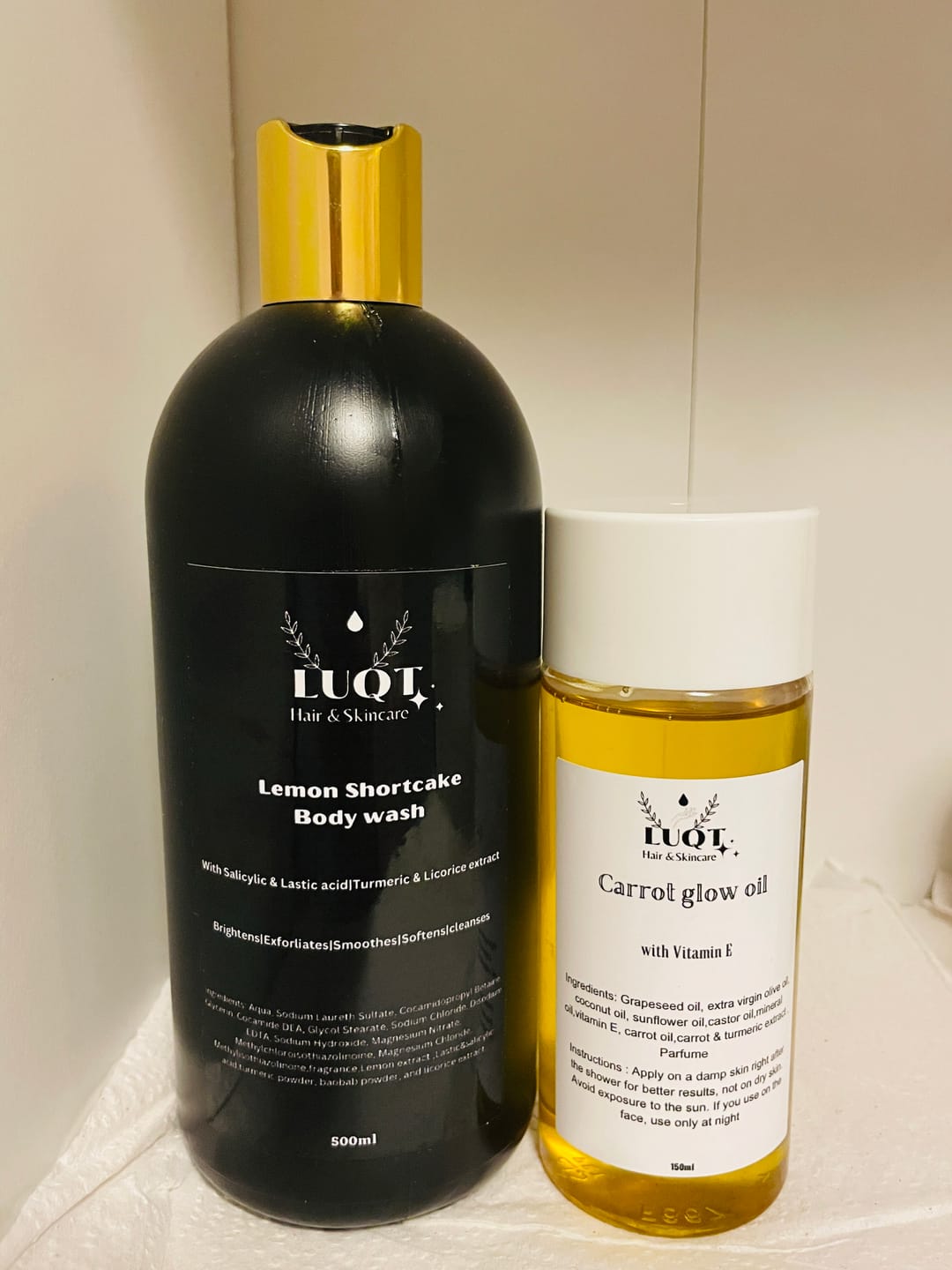 Customer photo review of 500 ml HDPE Boston Bottle (24 mm neck) - No Closure - Black